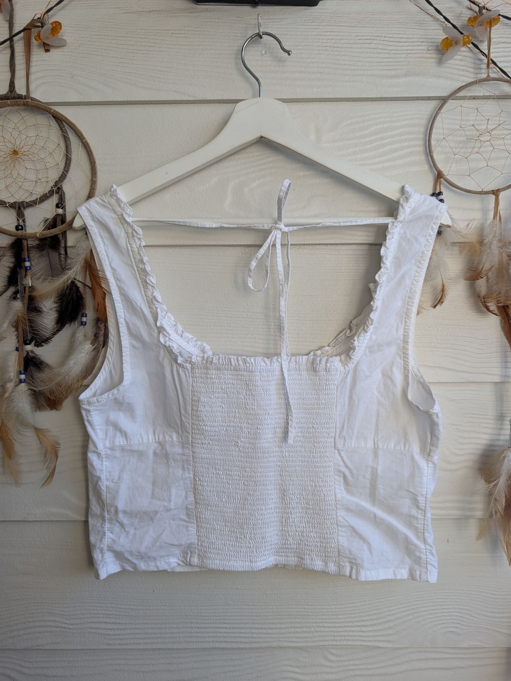 Free People Sz M Women's White Amelia Corset Tank Top Blouse - Picture 7 of 7